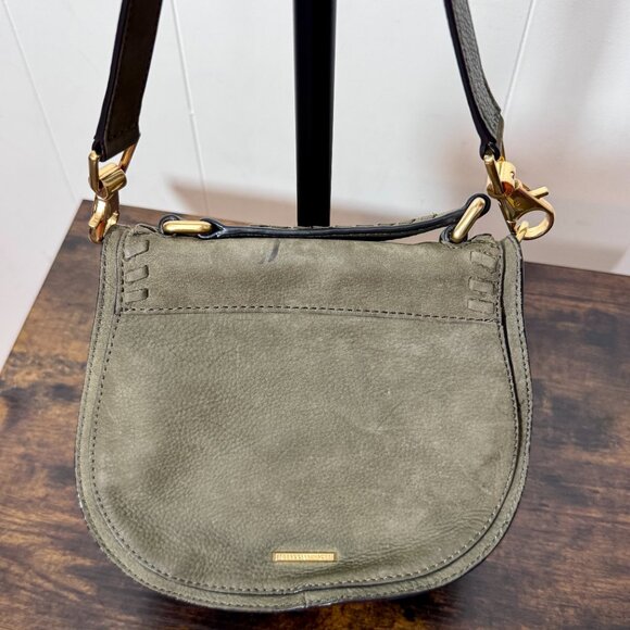 ✨ Rebecca Minkoff Crossbody Saddle Bag – Suede, Taupe Grey – Excellent Condition - Picture 3 of 6